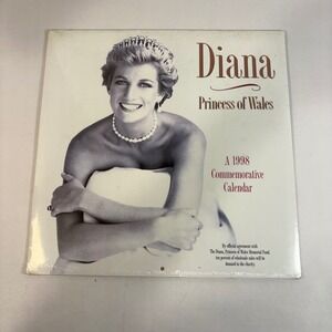 Diana Princess of Wales 1998 Commemorative Calendar Vintage Collectible‎